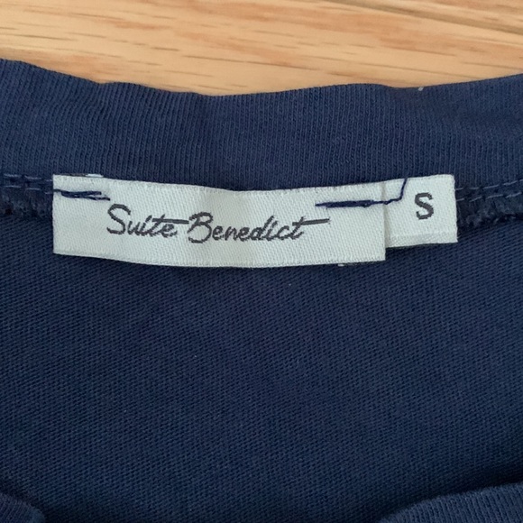 Cute little shirt with blue and red stripes. From Suite Benedict and size Small. - Picture 2 of 2